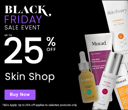 up to 25% off skin care products in our skin shop this Black Friday